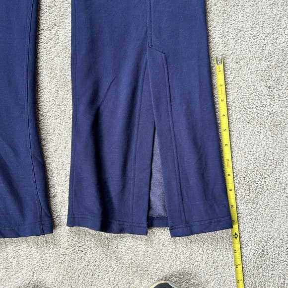 Anthropologie Daily Practice Navy Wide-leg Slit Casual Pants - Picture 7 of 7